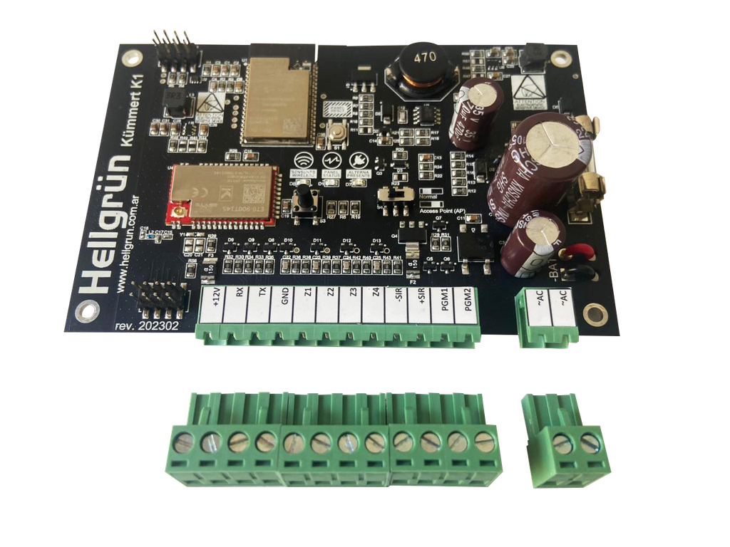 GL-K1ultra Kummert Placa 8 zonas cableadas, 32 inalámbricas, con comunicación WiFi + 4G