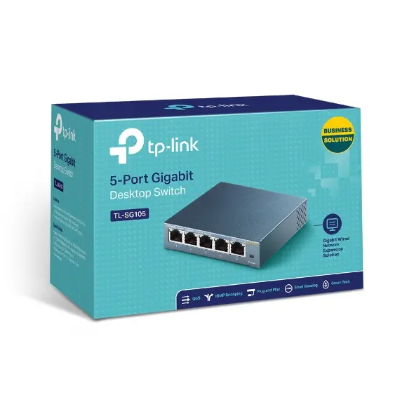 Switch para sobremesa con 5 puertos a 10/100/1000 Mbps