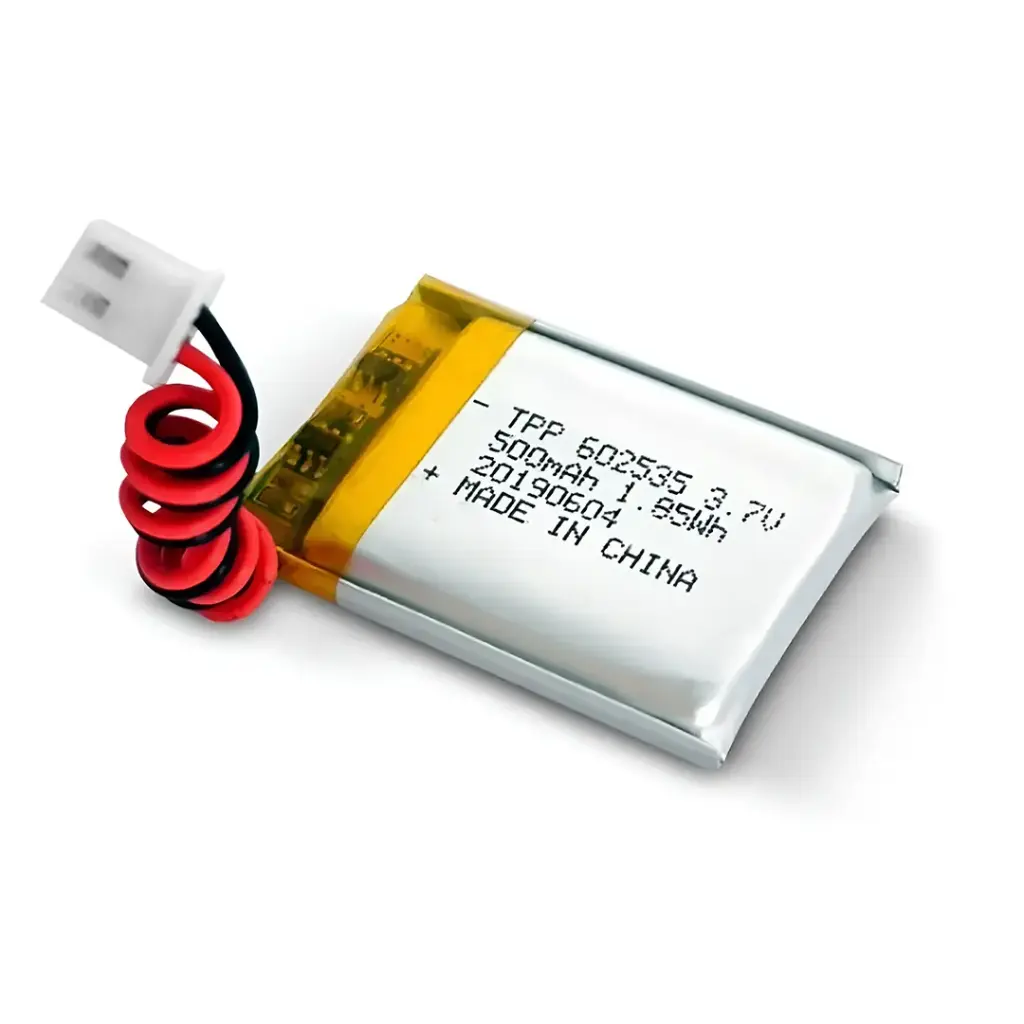 TPP602535 3.7V 500 mAh           Conector: JST-XHP-2 (2 cables)