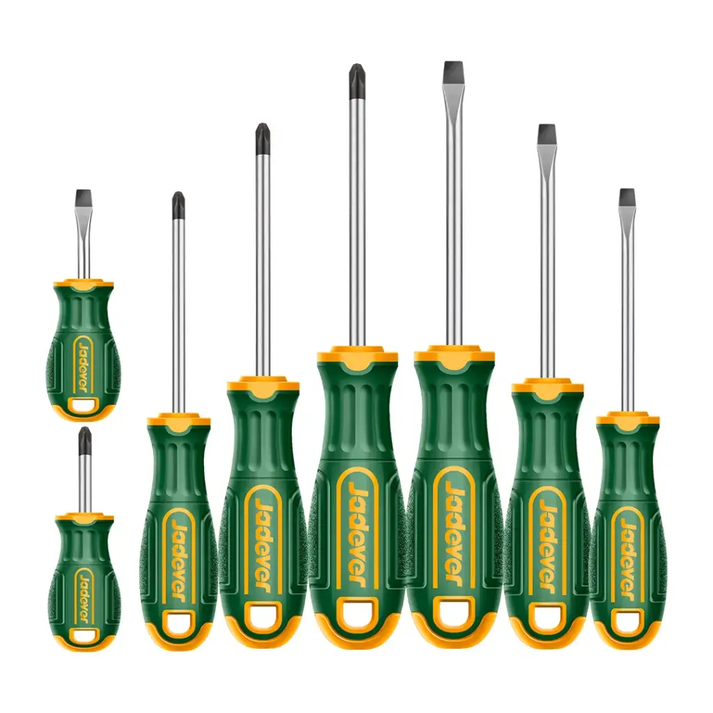 KIT Destornilladores - 8 Piezas - Acero CR-V - 4 Planos SL3 SL5.5 SL6.5(X2) + 4 Phillips PH0 PH1 PH2(X2)