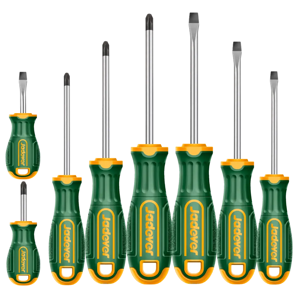 KIT Destornilladores - 8 Piezas - Acero CR-V - 4 Planos SL3 SL5.5 SL6.5(X2) + 4 Phillips PH0 PH1 PH2(X2)
