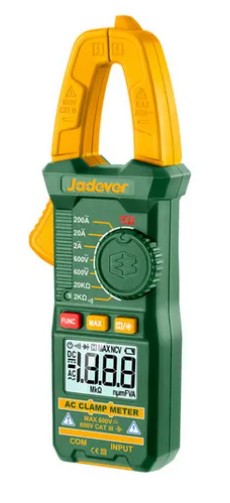 Pinza Amperimetrica Digital de CA - TRUE RMS 2000 Cuentas - Corriente CA: 2A-200A - Voltaje CA: 2V-600V - Voltaje CC: 200MV-600V