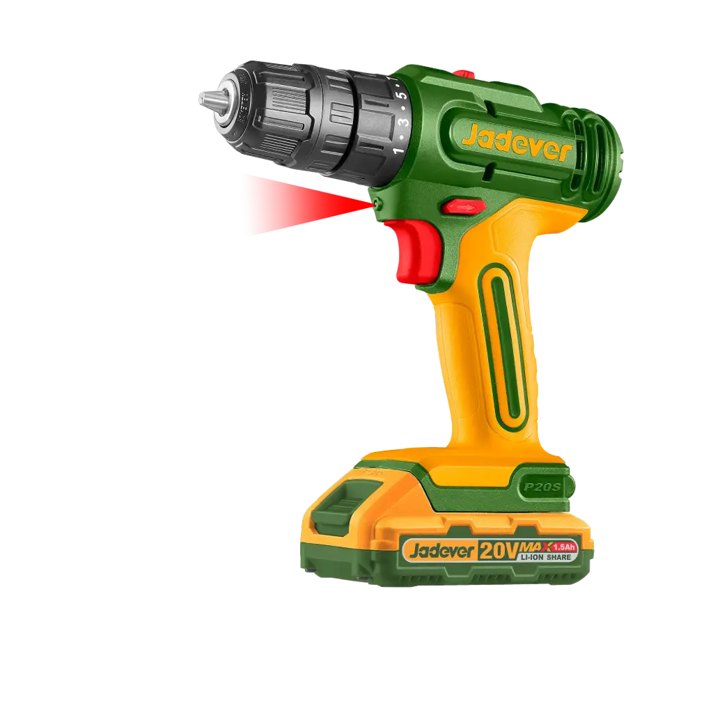 Taladro Atornillador Inalambrico 1500 RPM/2250 BPM con Bateria Li-Ion 1.5AH - Voltaje 20V - Par Max: 35NM - Capacidad del Portabrocas 0,8-10mm - Ajustes de Par 15+1 - 2 Vel - Incluye Cargador