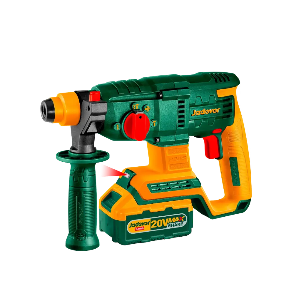 Rotomartillo Inalambrico Brushless 1100RPM Con bateria Li-Ion 3AH + Cargador - Voltaje 20V - Tasa de Impacto 54000BPM - Energia Impacto 2.0J - Sistema SDS