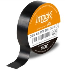 CINTA ADHESIVA PVC INTECK - NEGRA 10  METROS