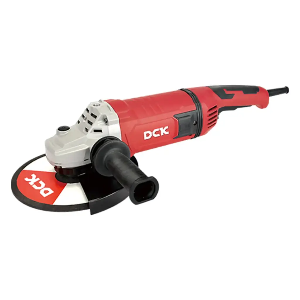 AMOLADORA ANGULAR DIAMETRO DEL DISCO 180MM ROSCA DEL EJE M14 PESO 5.3KG INCLUYE MANGO AUXILIAR, LLAVE, CARBONES