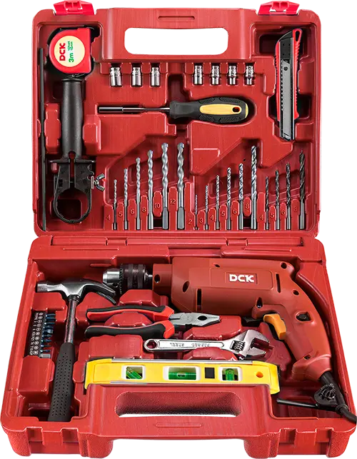 TALADRO DE IMPACTO ELECTRICO 500W DIAMETRO MAX. DE PROFUNDIDAD ACERO 10MM, PARED 13MM, MADERA 25MM INCLUYE MECHAS, PUNTAS DESTORNILLADOR, FRANCESA AJUSTABLE, CINTA METRICA, JUEGO DE TUBOS, CARBONES