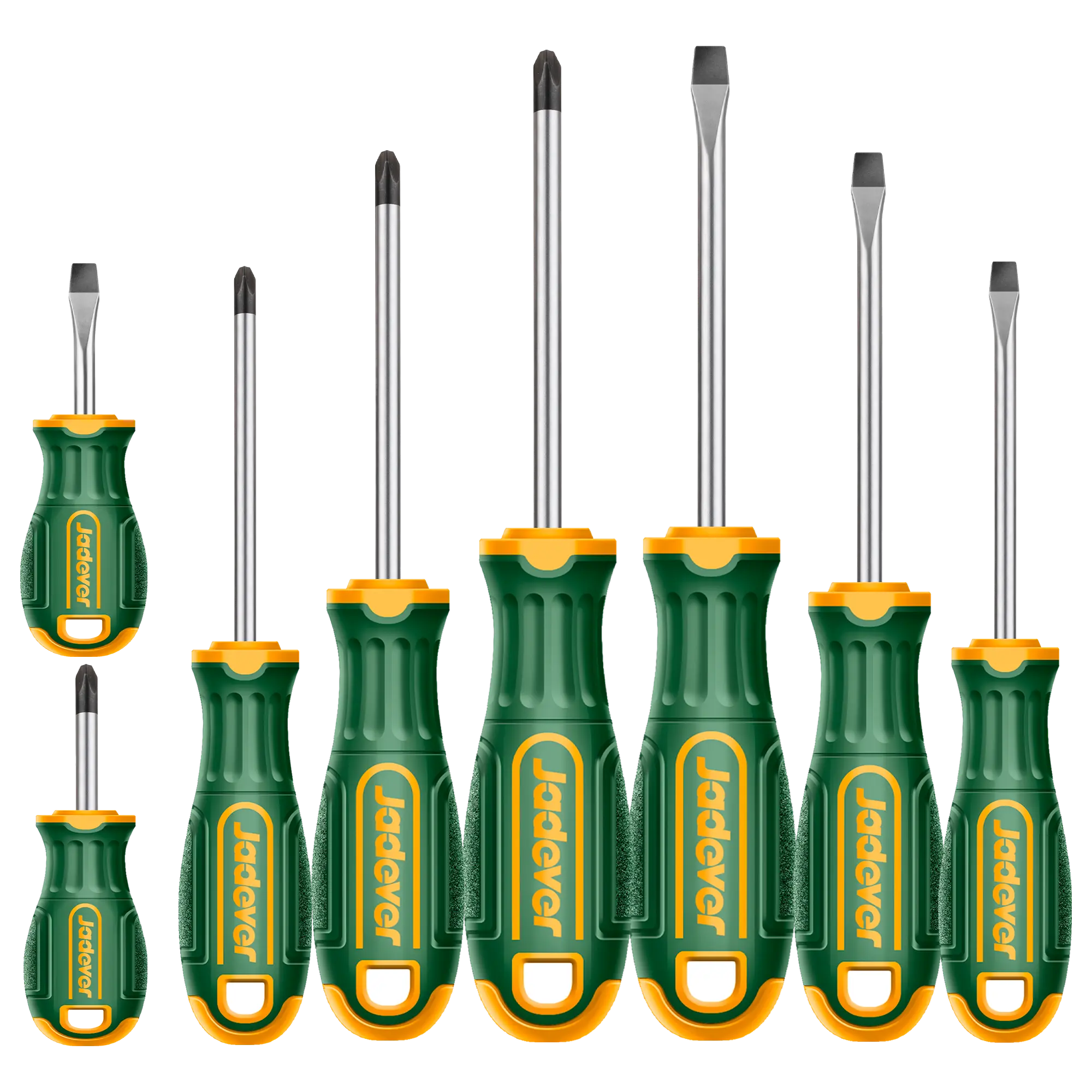 KIT Destornilladores - 8 Piezas - Acero CR-V - 4 Planos SL3 SL5.5 SL6.5(X2) + 4 Phillips PH0 PH1 PH2(X2)