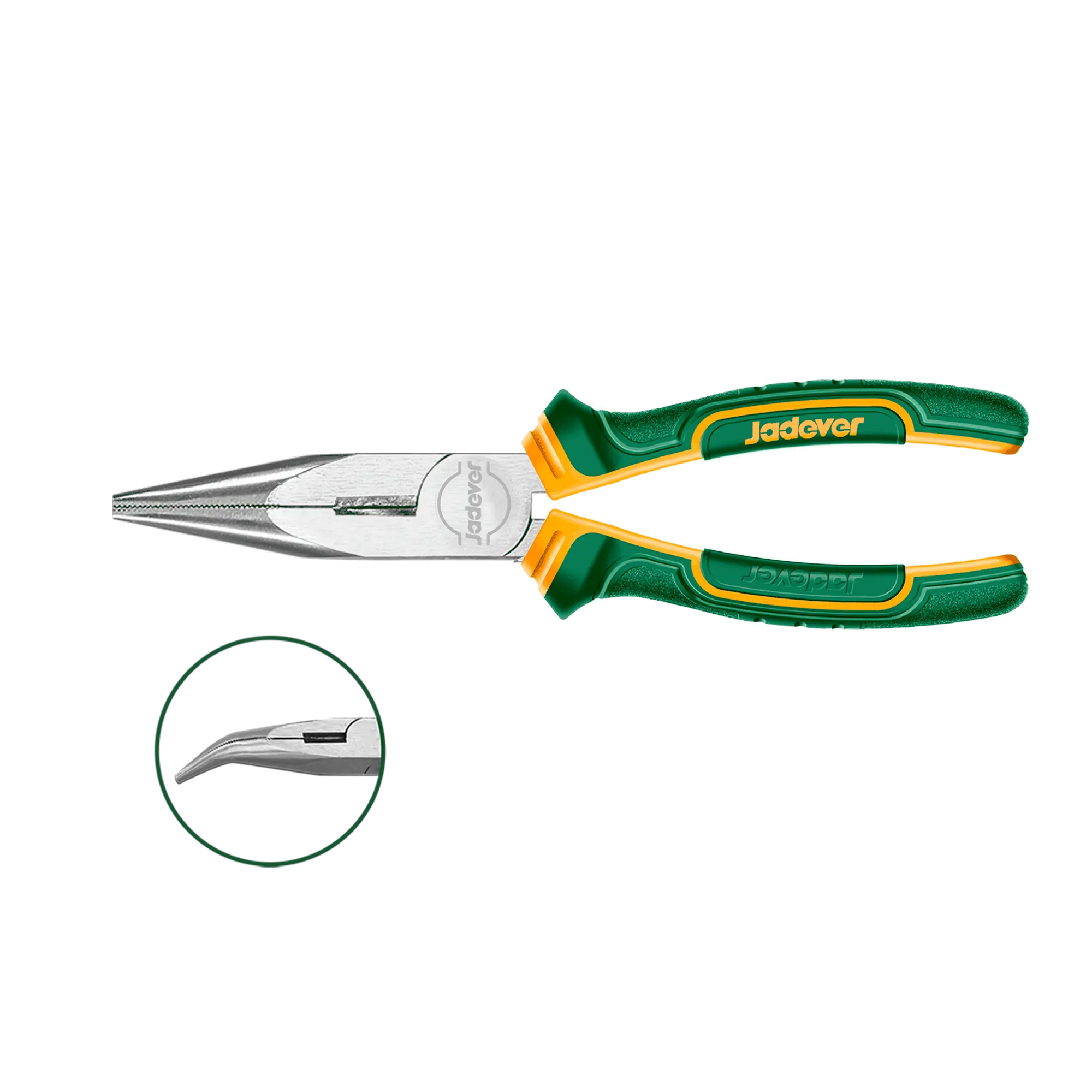 Pinza de Punta Curva 160mm 6" Mango Bicolor Ergonomico