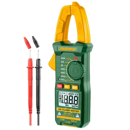 [JDDM6501] Pinza Amperimetrica Digital de CA - TRUE RMS 2000 Cuentas - Corriente CA: 2A-200A - Voltaje CA: 2V-600V - Voltaje CC: 200MV-600V