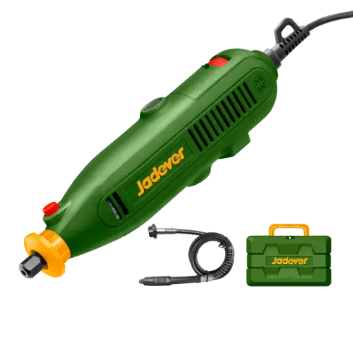 [JDRY1D131-4] Mini Torno 130W - Voltaje 220-240V 50/60HZ - Velocidad Sin carga 8000-35000RPM - Tamaño de la Pinza 3,2mm - Control de Velocidad variable - incluye 52 Accesorios + Cargador + Eje Flexible