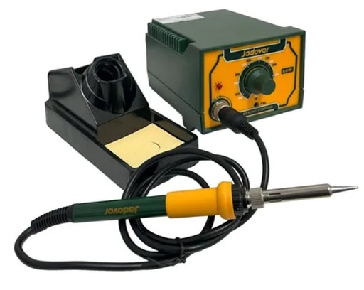 [JDEL7506-4] Estacion de Soldadura 60W - Voltaje 220-240V 50/60HZ - Tiempo de Precalentamiento 1-2min - Cabeza Recta y Con Punta - Ajuste de Temp Mediante potenciómetro - Punta reemplazable de Larga Duración
