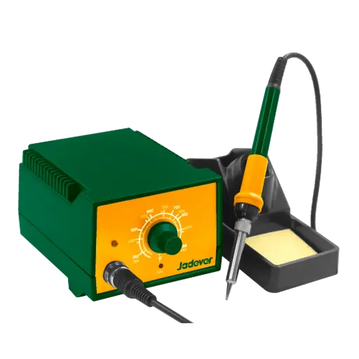 [JDEL7506-4] Estacion de Soldadura 60W - Voltaje 220-240V 50/60HZ - Tiempo de Precalentamiento 1-2min - Cabeza Recta y Con Punta - Ajuste de Temp Mediante potenciómetro - Punta reemplazable de Larga Duración