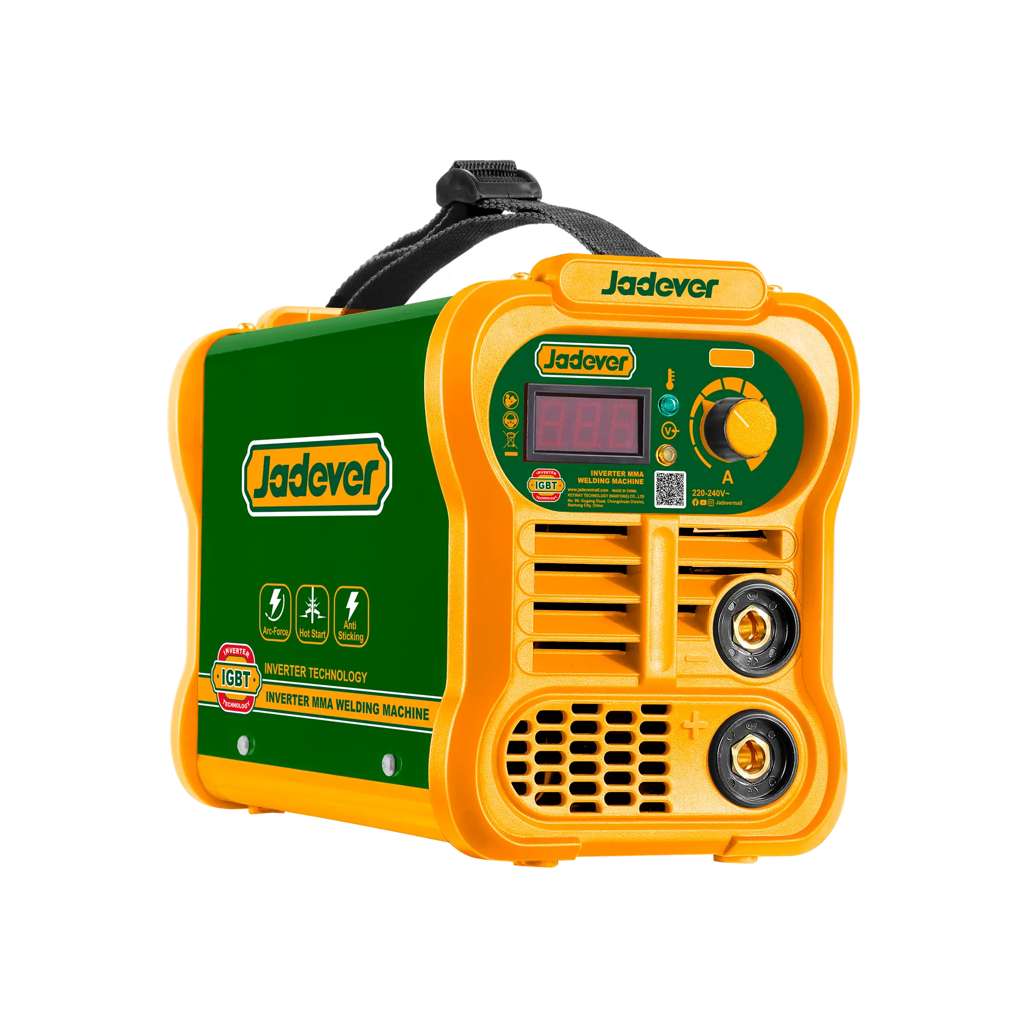 Soldador MMA Inverter IGBT - Voltaje 220-240V 50/60HZ - Corriente de Salida 10-130A - Ciclo de Trabajo 130A @ 30% - Pantalla Led - Voltaje de Salida 65V - electrodo 1,6-3,2mm - Antiadherente