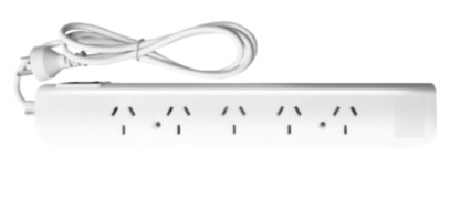 [PX5B-1.5] PROLONGADOR MULTIPLE 5 TOMAS, BLANCO, 1,5  MTS DE CABLE 3X0,75MM, 250V, 10A, 2200W  MAX. PROTECTOR TERMICO